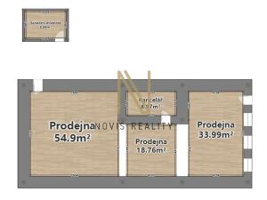 Pronájem obchodního prostoru, Klatovy, Pražská, 125 m2