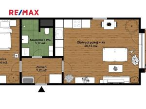 Pronájem bytu 2+kk, Plzeň, Vysoká, 51 m2