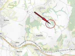 Prodej podílu lesa, Popovice, 736 m2