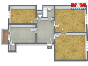 Prodej bytu 3+1, Cheb, Palackého, 83 m2