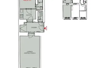 Pronájem bytu 2+1, Praha - Žižkov, Bořivojova, 49 m2