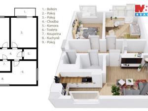 Prodej bytu 3+1, Velká Jesenice, 74 m2