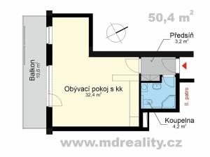 Pronájem bytu 1+kk, Jihlava, 51 m2