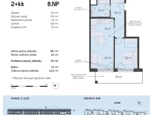 Prodej bytu 2+kk, Brno, Rybářská, 48 m2