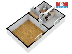 Pronájem bytu 1+1, Kladno, Sevastopolská, 30 m2