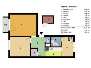 Prodej bytu 2+1, Břeclav, Slovácká, 51 m2