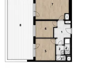 Pronájem bytu 3+kk, Praha - Hlubočepy, 75 m2