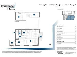 Prodej bytu 3+kk, Praha - Malešice, U tvrze, 79 m2