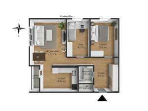 Prodej bytu 3+1, Benešov, Jiřího Horáka, 59 m2