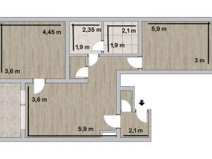 Pronájem bytu 3+kk, Hradec Králové - Věkoše, V. J. Kašpara, 74 m2