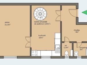 Pronájem bytu 3+kk, Kralupy nad Vltavou, Palackého nám., 75 m2