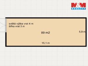 Pronájem skladu, Karlovy Vary - Doubí, Studentská, 89 m2