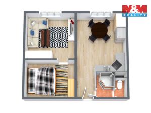 Pronájem bytu 1+1, Kynšperk nad Ohří, U Pivovaru, 40 m2