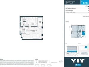 Prodej bytu 2+kk, Praha - Hlubočepy, Wassermannova, 44 m2