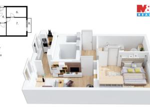 Prodej bytu 3+1, Nové Město nad Metují, Malecí, 58 m2