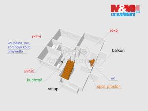 Pronájem bytu 1+kk, Pardubice - Cihelna, Brozanská, 51 m2