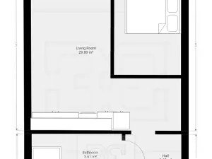 Pronájem bytu 1+kk, Praha - Smíchov, Toyen, 42 m2