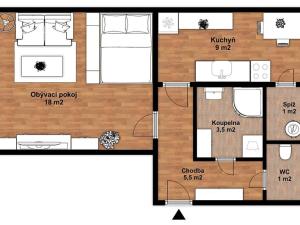 Pronájem bytu 1+1, České Budějovice, Pražská tř., 38 m2