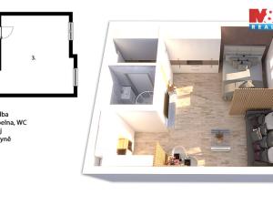 Prodej bytu 1+kk, Praha - Dolní Chabry, Spořická, 39 m2