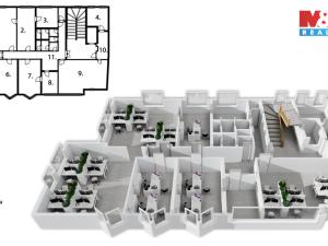 Pronájem kanceláře, Pardubice - Zelené Předměstí, 331 m2