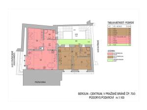 Pronájem bytu 2+kk, Beroun, V Pražské bráně, 36 m2