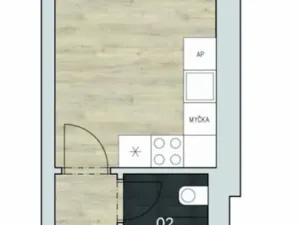 Pronájem bytu 1+kk, Brno, Dornych, 28 m2