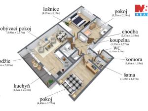 Prodej bytu 4+1, Most, Česká, 79 m2