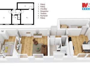 Prodej bytu 3+1, Nové Město nad Metují - Krčín, Černčická, 56 m2