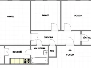 Prodej bytu 3+1, Brno, Mendlovo náměstí, 66 m2