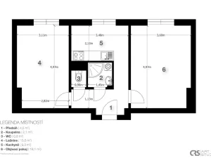 Prodej bytu 2+1, Praha - Záběhlice, Trenčínská, 52 m2