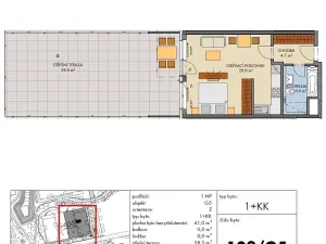 Prodej bytu 1+kk, Praha - Dolní Měcholupy, Honzíkova, 41 m2