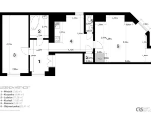 Prodej bytu 2+1, Praha - Staré Město, Náprstkova, 73 m2