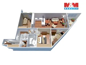 Prodej bytu 3+kk, Praha - Horní Měcholupy, Mantovská, 90 m2