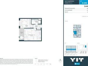 Prodej bytu 2+kk, Praha - Hlubočepy, Wassermannova, 44 m2