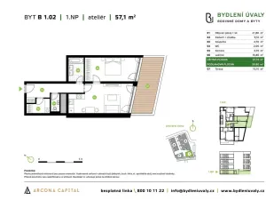 Prodej bytu 2+kk, Úvaly, Škvorecká, 60 m2