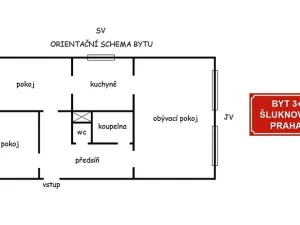 Prodej bytu 3+1, Praha - Střížkov, Šluknovská, 68 m2
