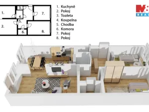 Prodej bytu 3+1, Neratovice, Na Výsluní, 66 m2