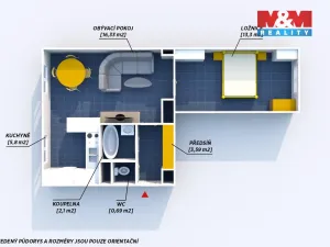 Prodej bytu 2+kk, Praha - Vršovice, Ruská, 42 m2