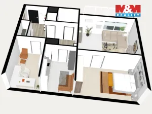 Prodej bytu 3+1, Brno - Starý Lískovec, Dunajská, 66 m2