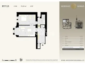 Prodej bytu 2+kk, Praha - Vršovice, Norská, 70 m2