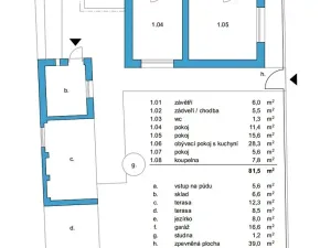 Prodej rodinného domu, Hradec Králové, Malá, 81 m2