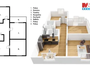 Prodej bytu 3+1, Česká Třebová, Habrmanova, 80 m2