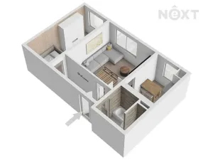 Prodej bytu 2+1, Hodonín, Očovská, 43 m2