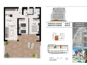 Prodej bytu 3+kk, Guardamar del Segura, Španělsko, 63 m2