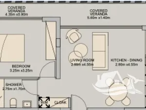 Prodej bytu 2+kk, Pafos, Kypr, 50 m2