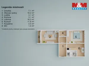 Prodej bytu 2+1, Ústí nad Labem - Krásné Březno, U Pivovarské zahrady, 64 m2