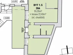 Prodej bytu 2+kk, Hranice, Třída Československé armády, 55 m2