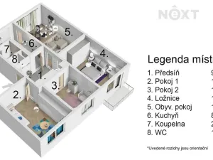 Prodej bytu 4+1, Hrušovany nad Jevišovkou, Mlýnská, 93 m2