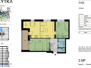 Pronájem bytu 3+kk, Praha - Vysočany, Oktábcových, 70 m2