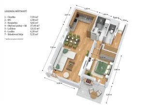 Prodej bytu 2+kk, Boskovice, Na Výsluní, 76 m2